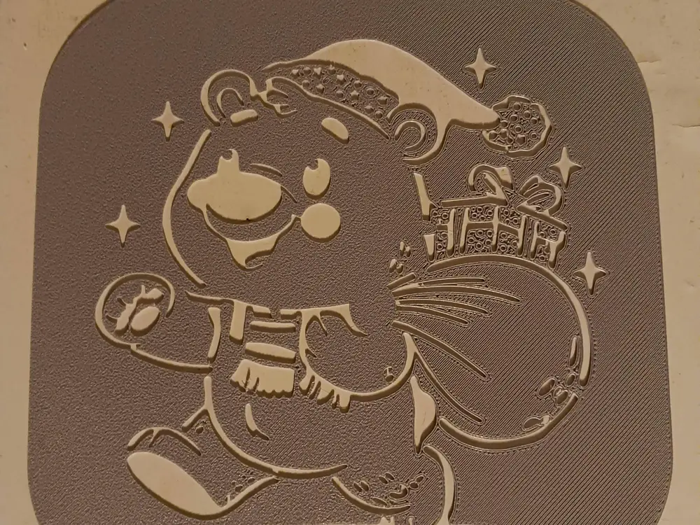 Christmas Teddy Bear 4 with Sack - Stencil