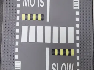 Lego Base plate for bricks "Pedestrian Crossing"