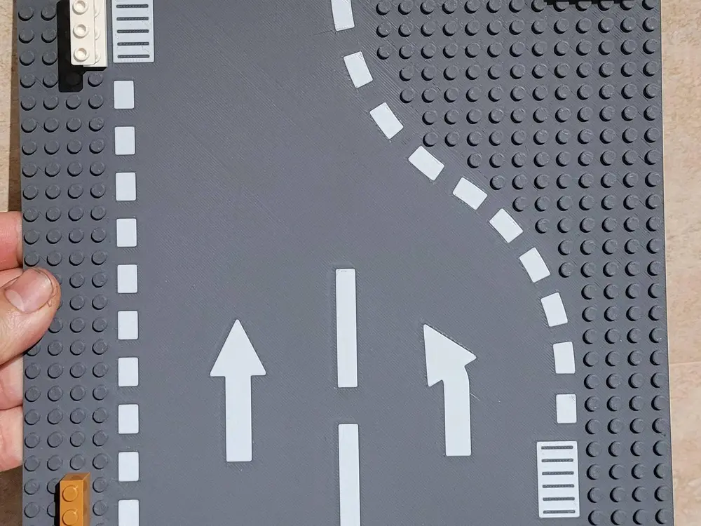 LEGO base plate "Road Left Bottleneck"
