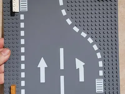 LEGO base plate "Road Left Bottleneck"