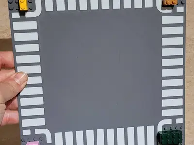 LEGO brick base plate "Road Crossroad"