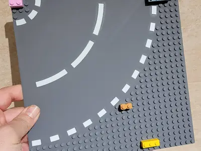 LEGO brick base plate " Curved Road"