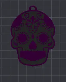 mexican skull keychain