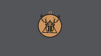 Harry potter keychain deathly