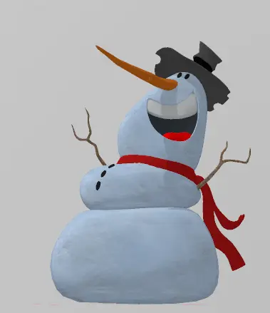 Boneco de neve feliz