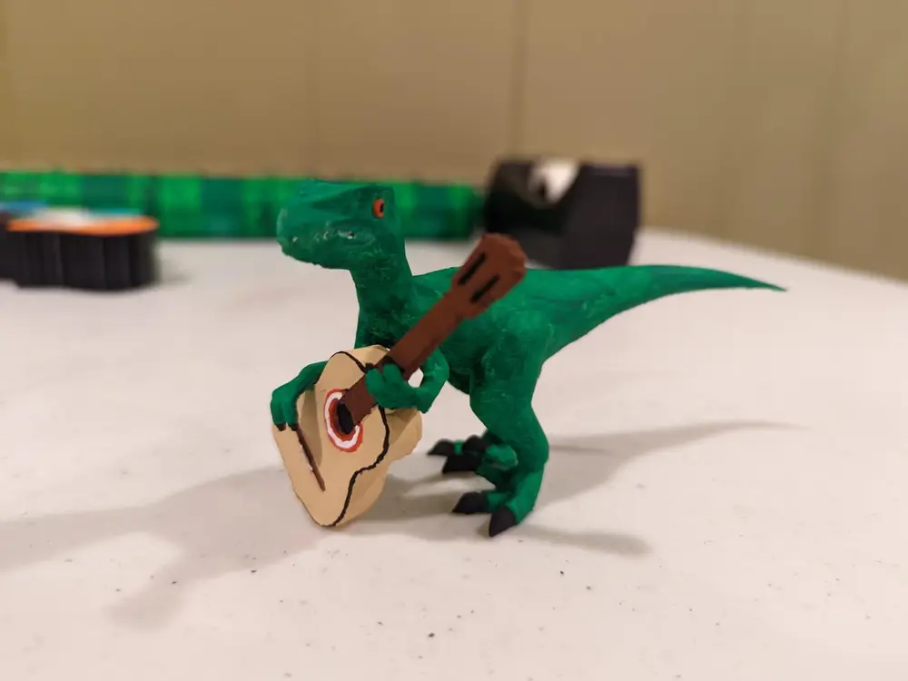 Velociraptor with Guitar