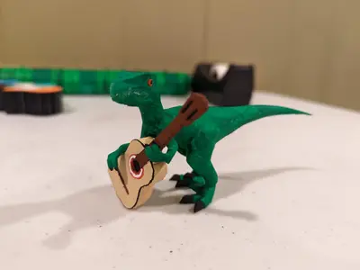Velociraptor with Guitar