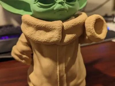 Star Wars Grogu Baby Yoda Sculpture Figure Multi Color Faster Print