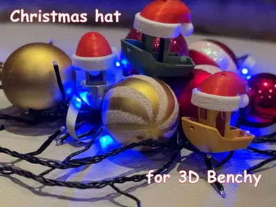 Christmas hat for 3D Benchy