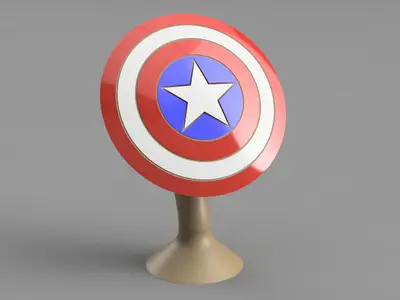 Captain America Shield & Stand (detachable)