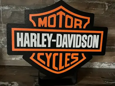 Caixa de luz Harley Davidson com suporte