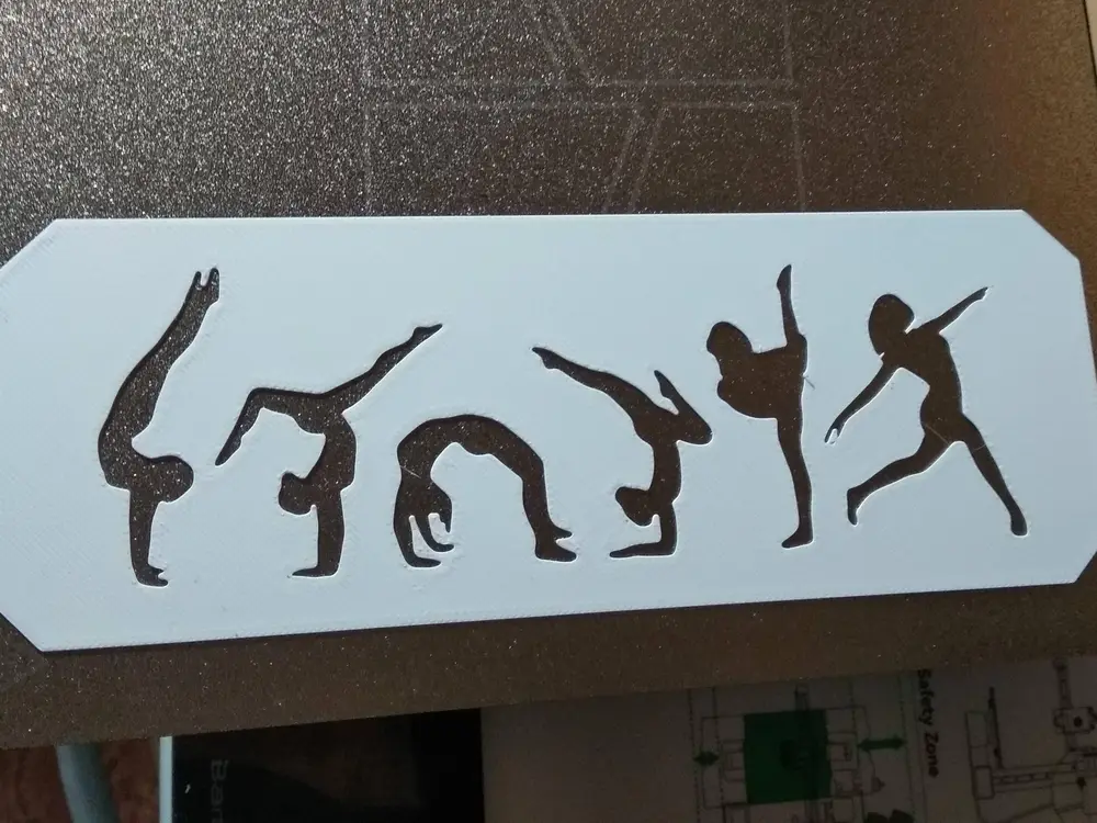 Gymnastic Stencil template