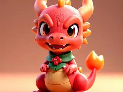 Xmas dressed dragon