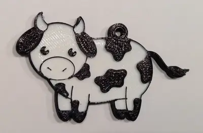 Cow Keychain