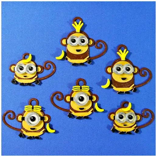 Monkey Minions Keychain