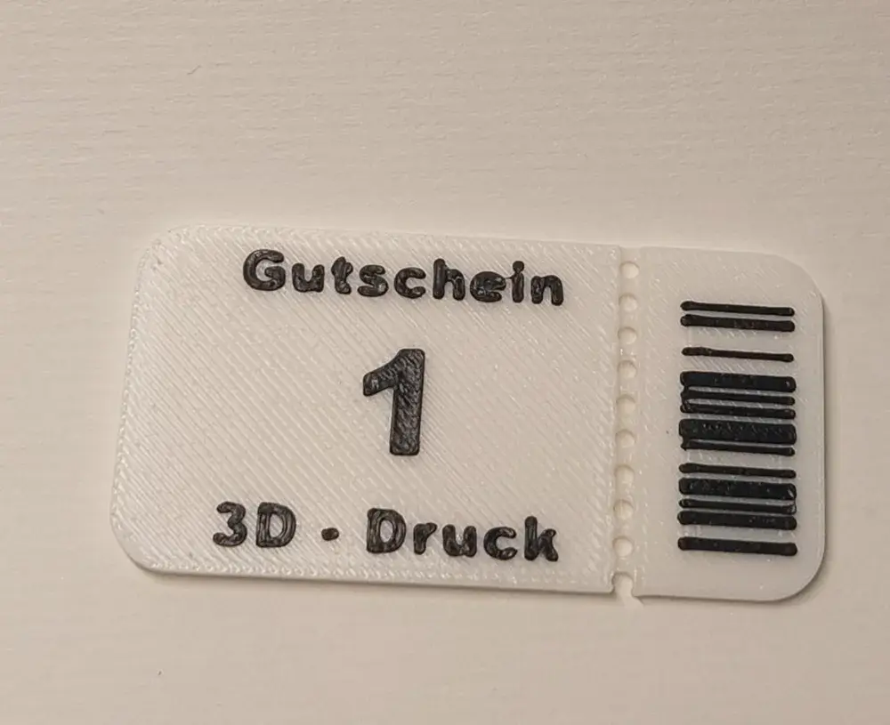 Cupón para impresión 3D