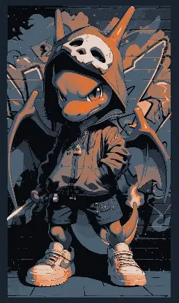 charmander con capucha  hueforge