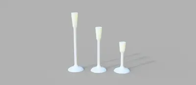 Set of 3 Simple Candlesticks