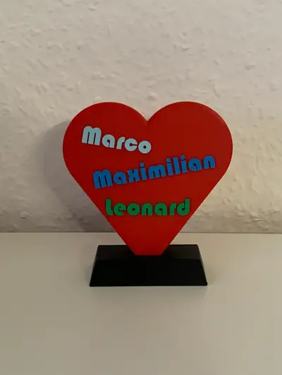Corazón simple con soporte