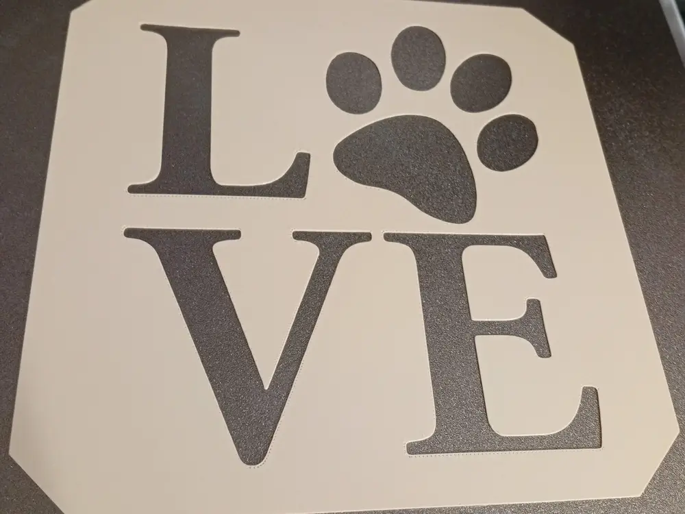 Dog Love - Stencil template