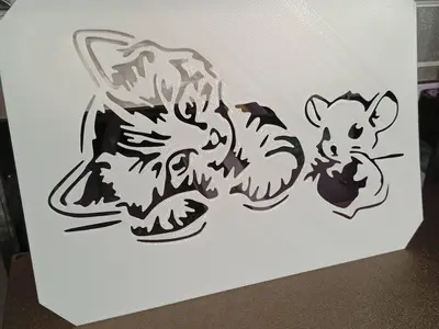 Cat and Mouse - Stencil template