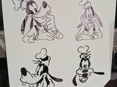 4x Goofy - Stencil template