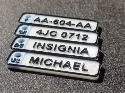 Small customizable license plate keychain