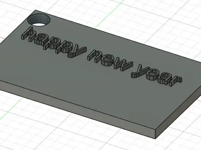happy new year key chein