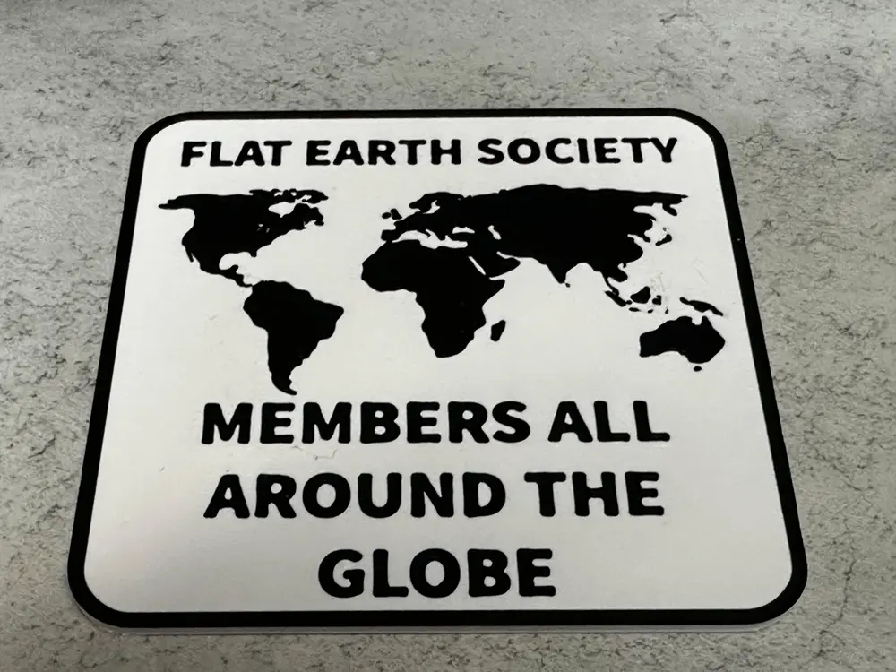 Flat Earth Society Drinks Coaster