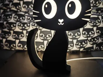 Glow Night Light: Cat Lamp for Sweet Dreams
