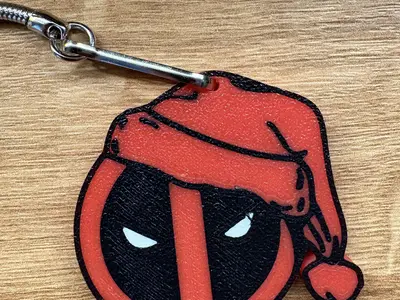 Deadpool Christmas - Keychain