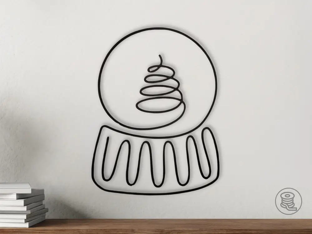 Christmas Snow Globe Wall Art