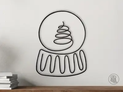 Christmas Snow Globe Wall Art