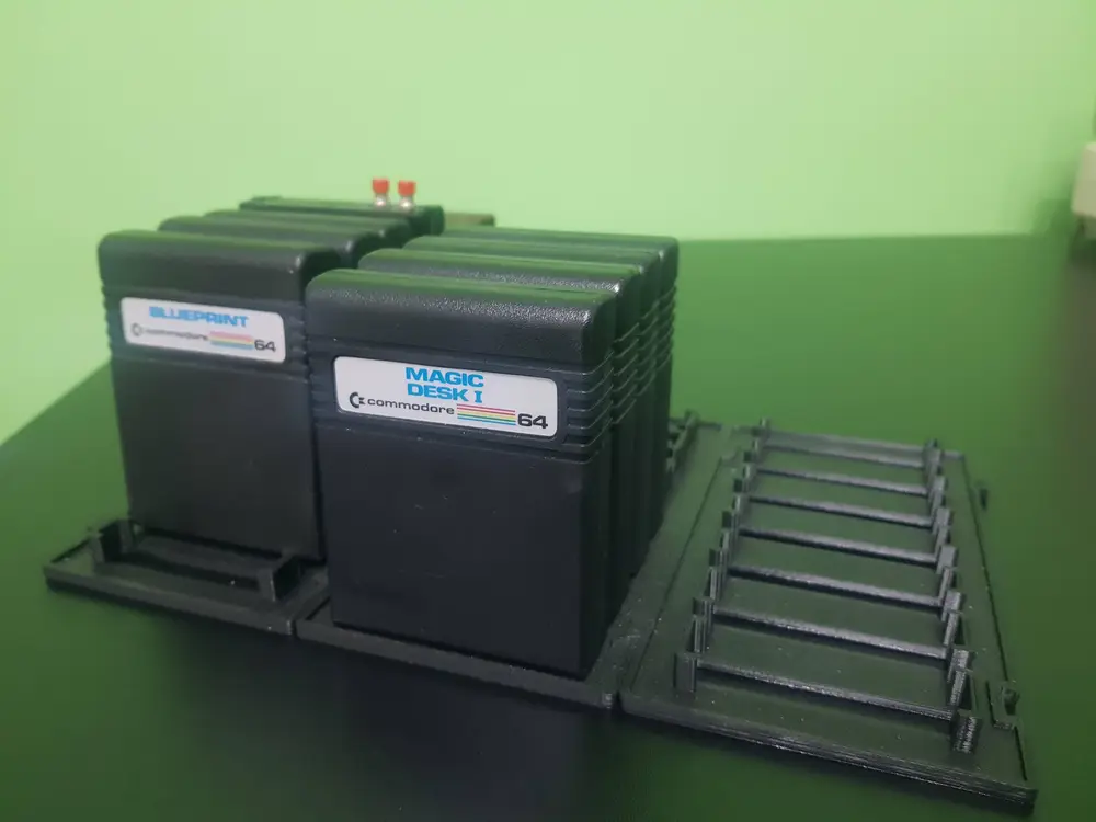 Commodore cartridge stand