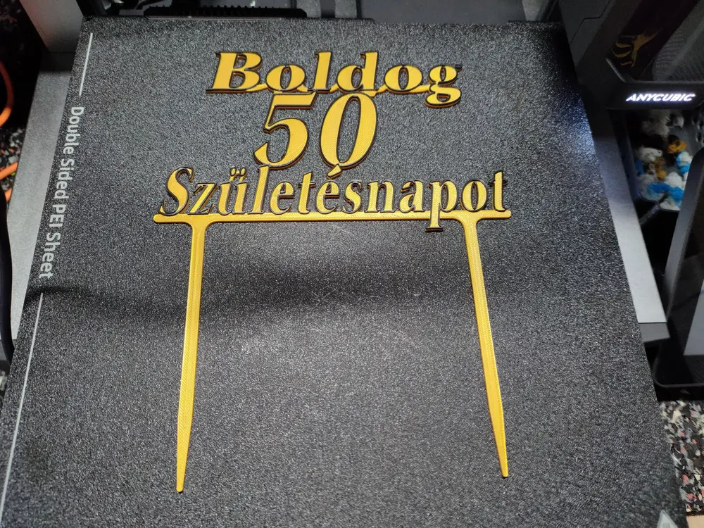 Happy Birthday cake Topper/Boldog Szülinapot tortabeszúró
