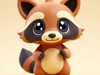 Cure Racoon miniature