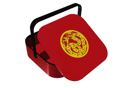 蛇年吉祥糖果糕点盒