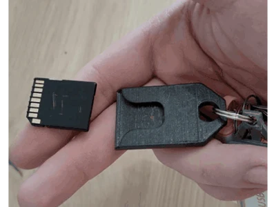 minimalistic SD card keychain case / holder