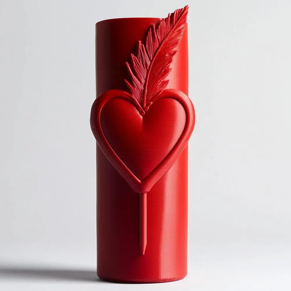Heart & Feather Vase