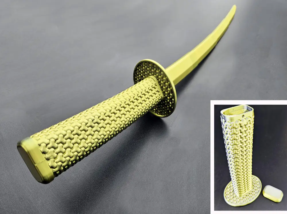 Knitted katana Samurai Mesh (Print-in-Place)