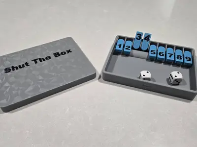 Travel Size Shut The Box Dice Game - Multi-Color