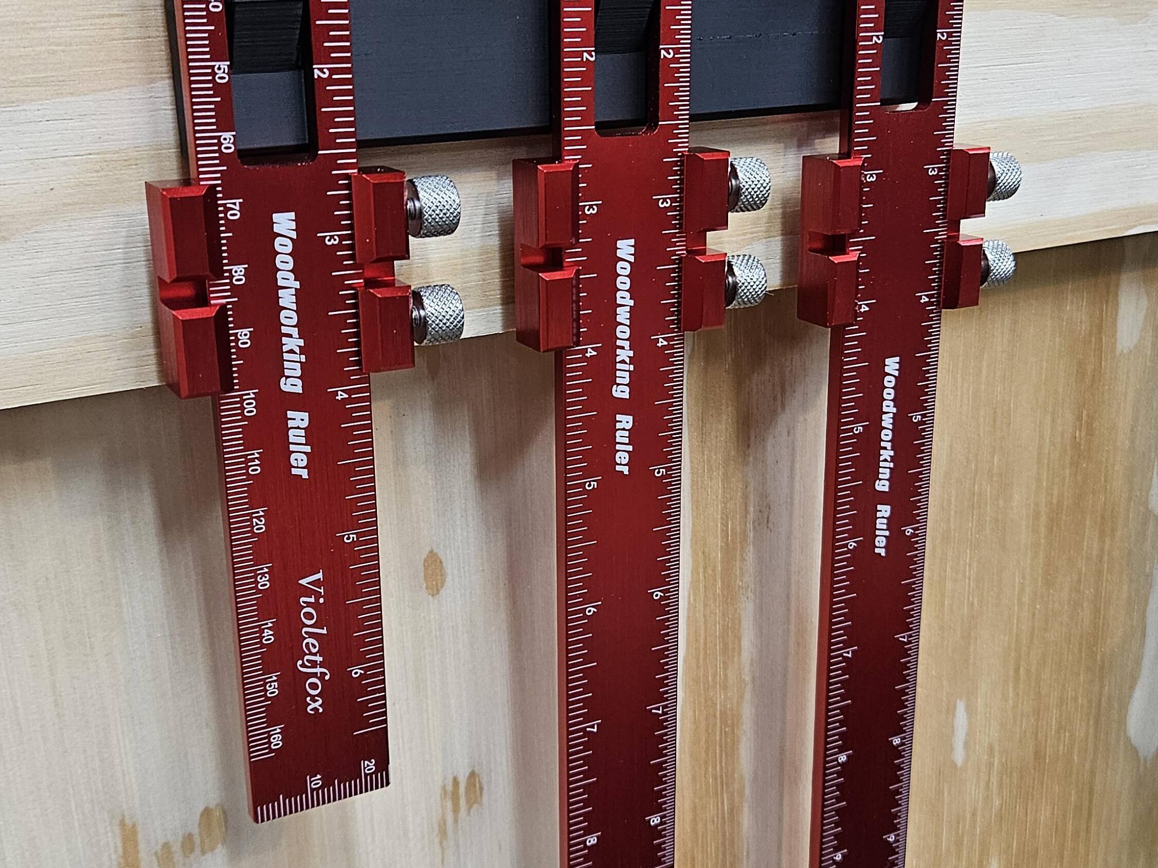 Woodworking Ruler Set French Cleat Holder - Makeronline - More Than Fun