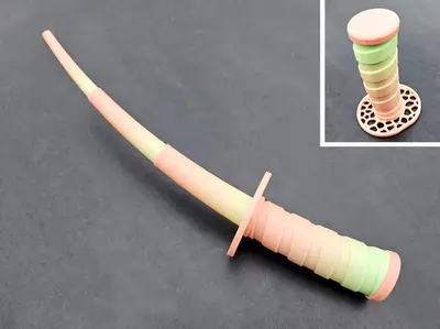 Crazy mini katana (Print-in-Place) only 38 g