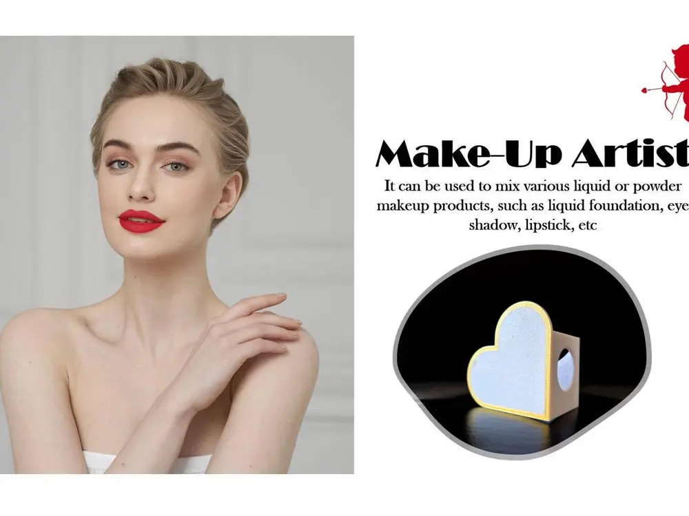 Heart-Shaped Make-Up Mixing Tool