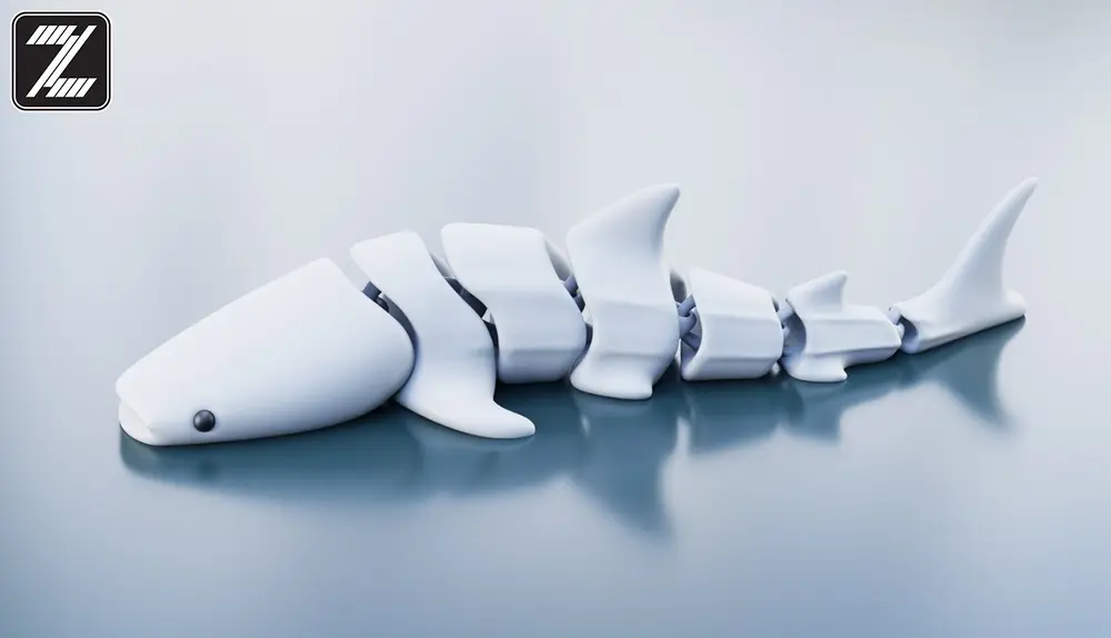 Shark snodable articulated toy