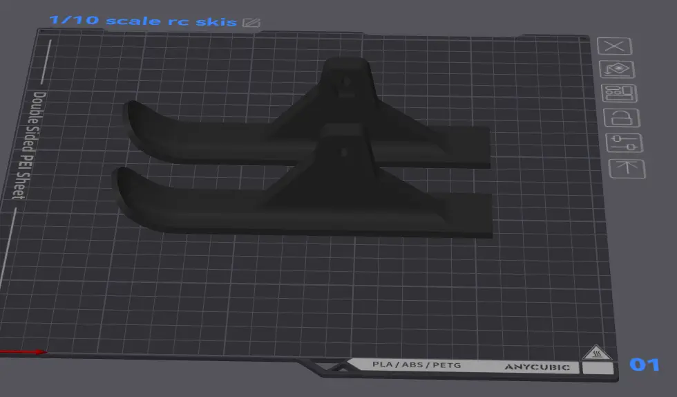 1/10 scale rc skis
