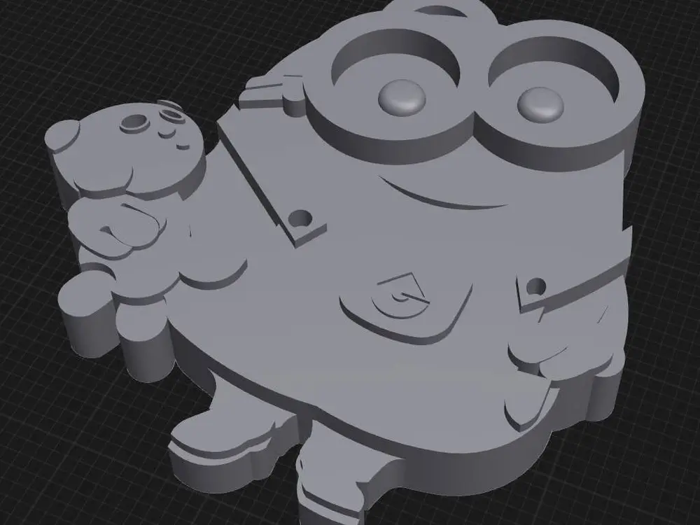 Minion Keychain with Gru Logo
