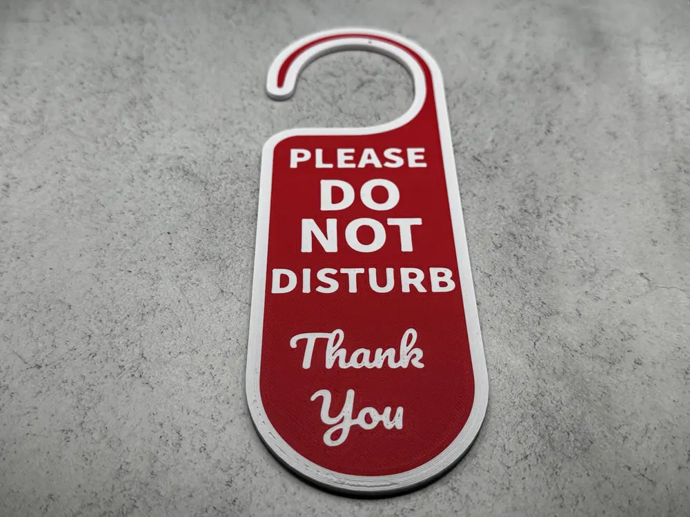 Simple do not disturb door sign
