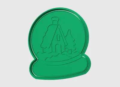 Christmas Snow Ball House Cookie Cutter