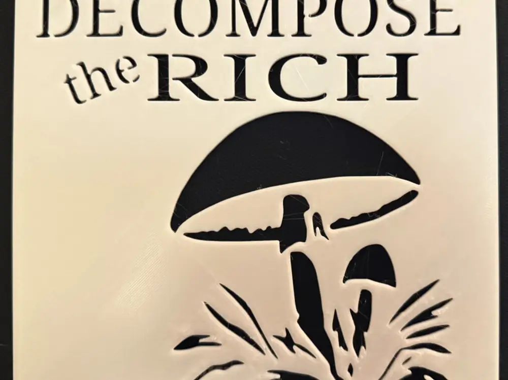 Decompose the rich Mushroom Stencil